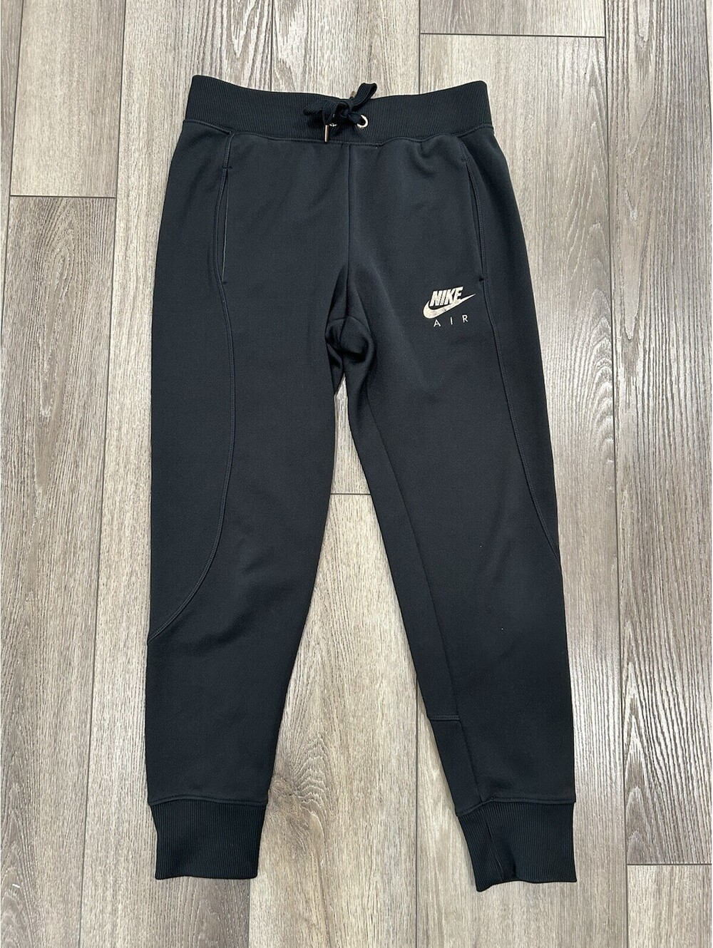 Nike Pants Womens Adult Small Blacks/ Gold Spell Out Logo Joggers